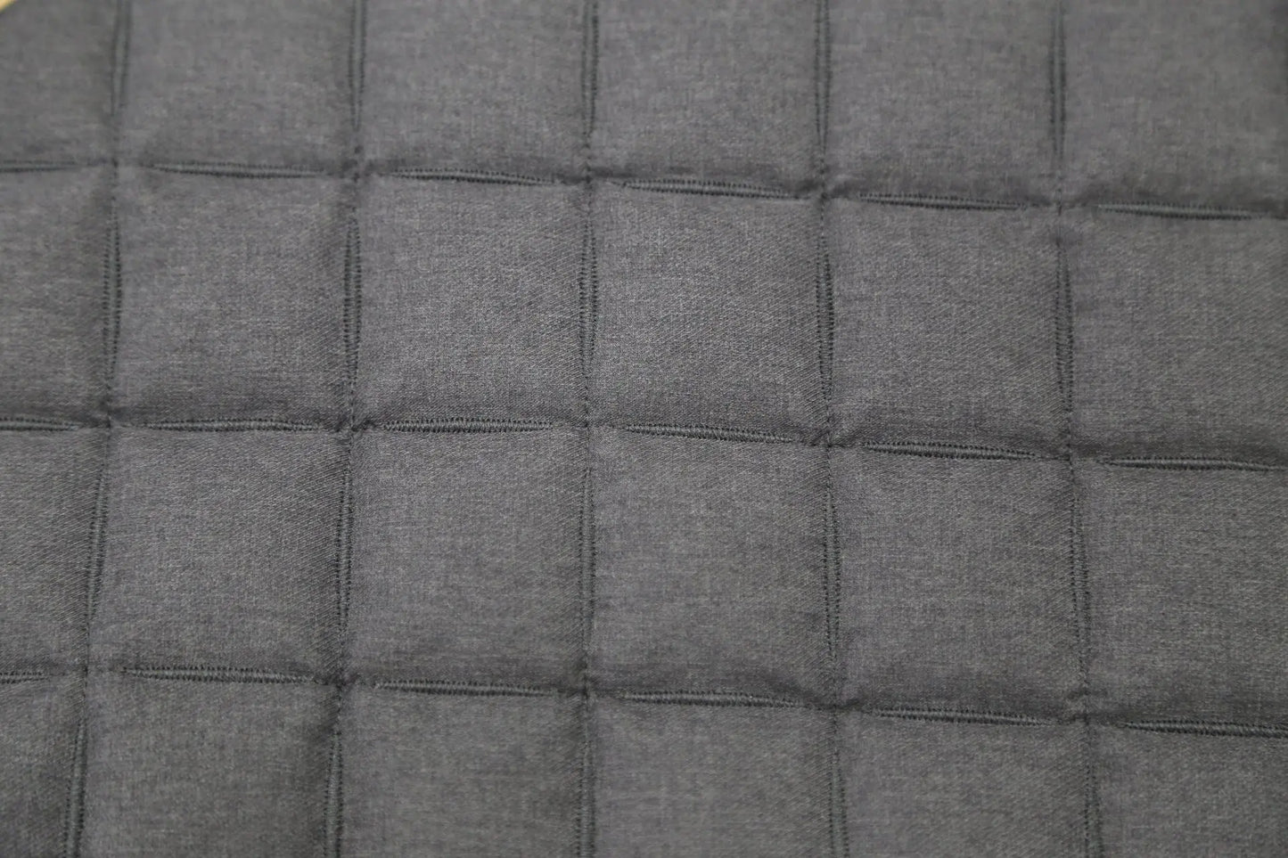 Charcoal Diamond Quilted Cotton Fabric - Sample Fashion Textile with Embossed Grid Texture for Luxury Loungewear & Home Decor - OEKO-TEX Certified 145cm Joomme Fabric