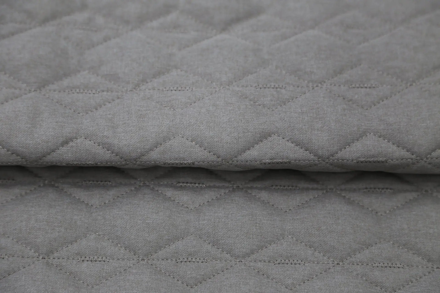 Charcoal Diamond Quilted Cotton Fabric - Industrial Texture Sample Textile for Luxury Loungewear & Minimalist Home Decor - OEKO-TEX 145cm Joomme Fabric