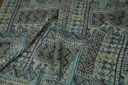 "Blue Island Weave Dream" art fashion fabric Joomme Fabric