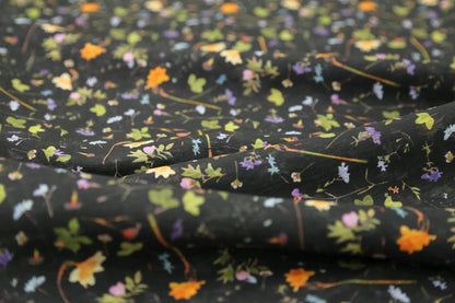 Black Floral Fabric Dressmaking Fabric Vibrant Floral Upholstery Fabric Joomme Fabric
