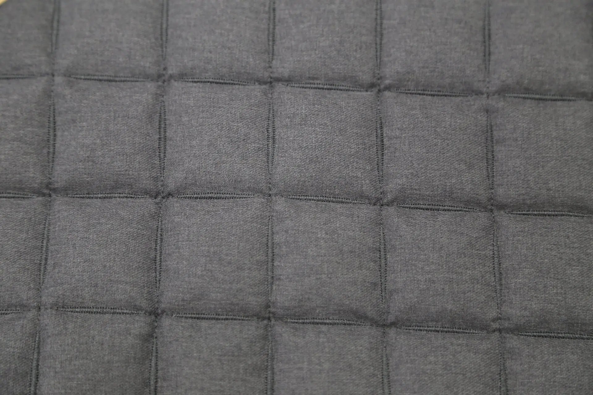Charcoal Diamond Quilted Cotton Fabric - Sample Fashion Textile with Embossed Grid Texture for Luxury Loungewear & Home Decor - OEKO-TEX Certified 145cm Joomme Fabric