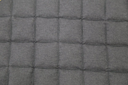 Charcoal Diamond Quilted Cotton Fabric - Sample Fashion Textile with Embossed Grid Texture for Luxury Loungewear & Home Decor - OEKO-TEX Certified 145cm Joomme Fabric