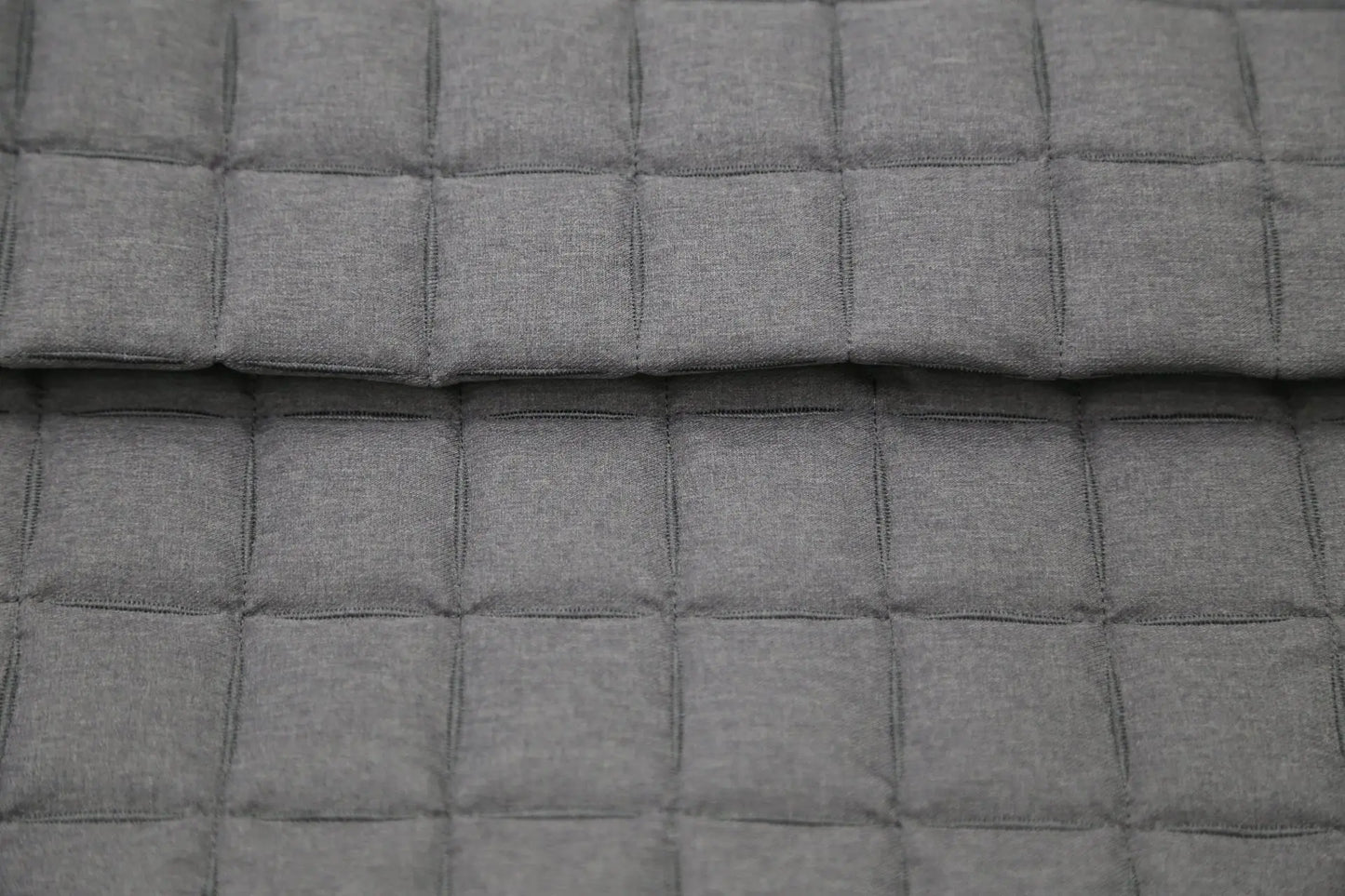 Charcoal Diamond Quilted Cotton Fabric - Sample Fashion Textile with Embossed Grid Texture for Luxury Loungewear & Home Decor - OEKO-TEX Certified 145cm Joomme Fabric