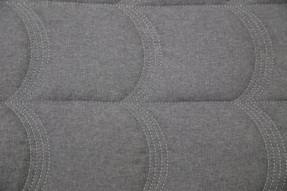 Charcoal Wave Quilted Fabric Sample - Textured Cotton Textile Swatch for Designer Apparel & Modern Home Decor - OEKO-TEX Certified Joomme Fabric