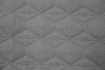 Charcoal Diamond Quilted Cotton Fabric - Industrial Texture Sample Textile for Luxury Loungewear & Minimalist Home Decor - OEKO-TEX 145cm Joomme Fabric