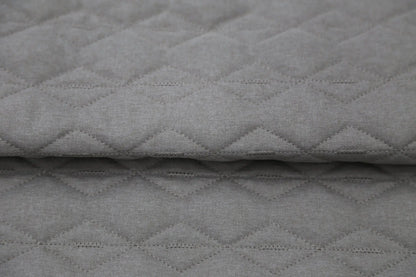 Charcoal Diamond Quilted Cotton Fabric - Industrial Texture Sample Textile for Luxury Loungewear & Minimalist Home Decor - OEKO-TEX 145cm Joomme Fabric