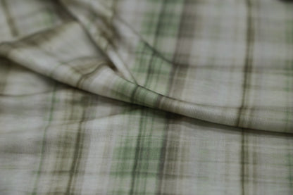 Tencel Cashmere Blend Knit - Olive Grid Texture Joomme Fabric