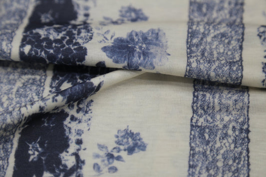 Cashmere blended knitted fabric 140gsm-single side retro art printing Joomme Fabric