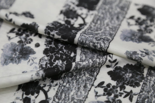 Cashmere blended knitted fabric 140gsm-single side retro art printing Joomme Fabric