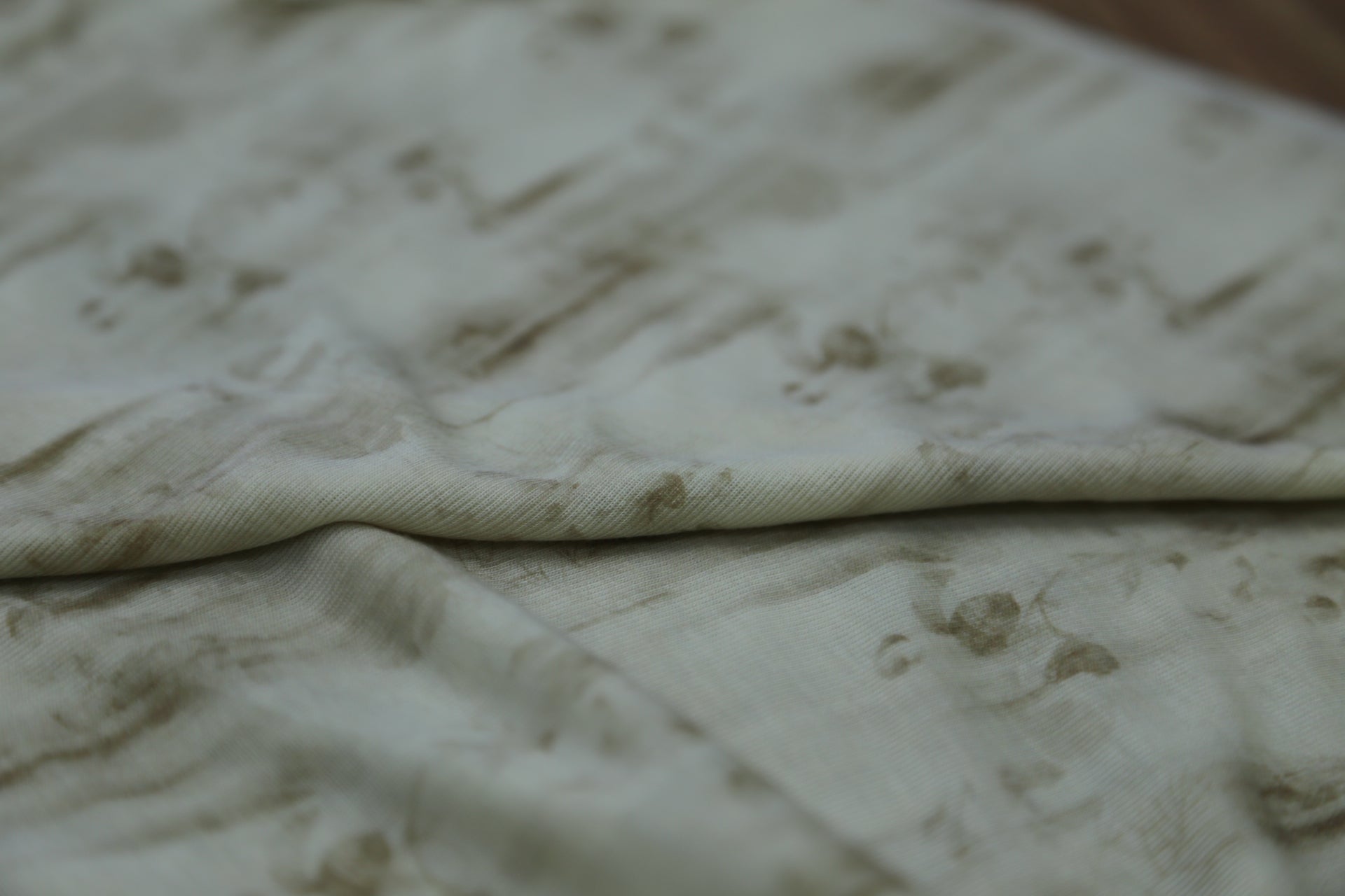 Tie-dye wrinkled knitted cashmere, artistically abstract printed Joomme Fabric