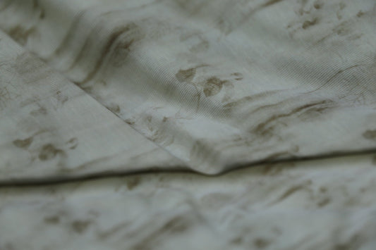 Tie-dye wrinkled knitted cashmere, artistically abstract printed Joomme Fabric