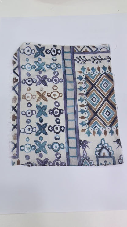 "Blue Island Weave Dream" art fashion fabric